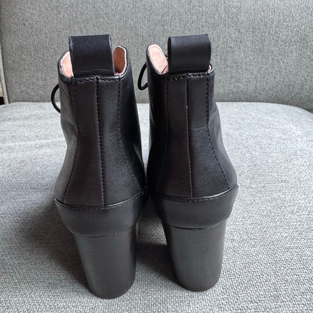 Seychelles Women's Tower Lace Up Leather Ankle Booties Black Sz 7.5 - Picture 3 of 11